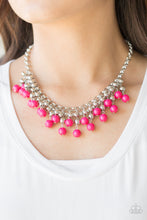 Load image into Gallery viewer, Friday Night Fringe Pink Necklace