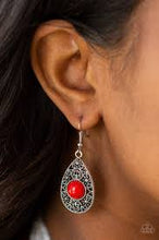 Load image into Gallery viewer, From Pop to Bottom Red Earrings