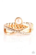 Load image into Gallery viewer, Front Glam Gold Skinny Band Ring