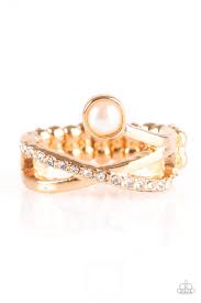 Front Glam Gold Skinny Band Ring