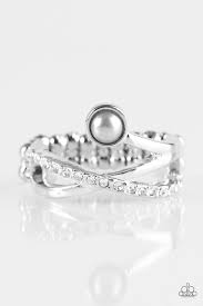 Front Glam Silver Skinny Band Ring