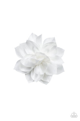 Gala Garden White Hair Clip