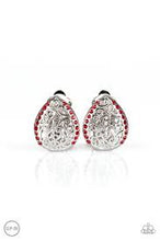 Load image into Gallery viewer, Garden Date Red Clip On Earrings
