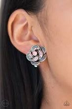 Load image into Gallery viewer, Garden Glitter Pink Clip On Earrings