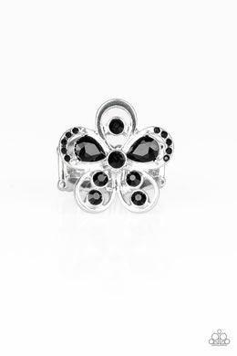 Gardens of Grandeur Black Ring - Angie's $5.00 Bling