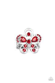 Gardens of Grandeur Red Ring - Angie's $5.00 Bling