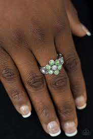 Garland Glamour Green Skinny Band Ring