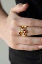 Load image into Gallery viewer, Geo Jazz Brown Ring - Angie&#39;s $5.00 Bling
