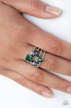 Load image into Gallery viewer, Geo Jazz Green Ring - Angie&#39;s $5.00 Bling