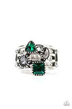 Load image into Gallery viewer, Geo Jazz Green Ring - Angie&#39;s $5.00 Bling