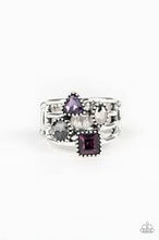 Load image into Gallery viewer, Geo Jazz Purple Ring - Angie&#39;s $5.00 Bling