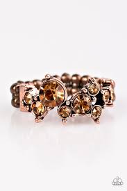 Get Your Glitter On Copper Skinny Band Ring