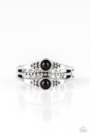 Give It Your Zest Black Skinny Band Ring - Angie's $5.00 Bling