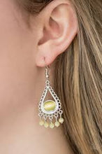 Load image into Gallery viewer, Give Me the Glow-down Yellow Earrings