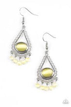 Load image into Gallery viewer, Give Me the Glow-down Yellow Earrings