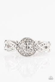 Glam of Thrones White Skinny Band Ring