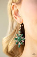 Load image into Gallery viewer, Glamorously Colorful Green Earrings
