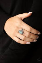 Load image into Gallery viewer, Glass Half Colorful Green Skinny Band Ring