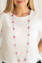 Load image into Gallery viewer, Glassy Glamorous Pink Necklace