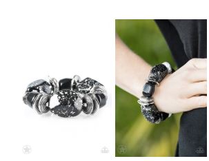 Glaze of Glory Black Blockbuster Bracelet - Angie's $5.00 Bling