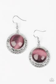 Gleam Away Purple Earrings