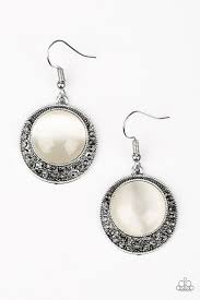 Gleam Away White Earrings