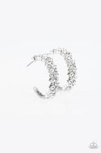 Load image into Gallery viewer, Glitter Galaxy White Hoop Earrings