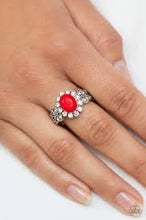 Load image into Gallery viewer, Glitter Garden Red Skinny Band Ring