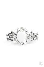 Load image into Gallery viewer, Glitter Garden White Skinny Band Ring