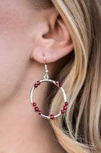 Load image into Gallery viewer, Glitter Gathering Red Earring