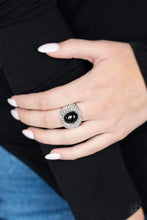 Load image into Gallery viewer, Glittering Go-Getter Black Ring - Angie&#39;s $5.00 Bling