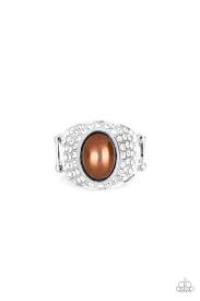 Glittering Go-Getter Brown Ring - Angie's $5.00 Bling