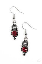 Load image into Gallery viewer, Glittering Grandeur Red Earrings