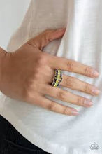 Load image into Gallery viewer, Glow Your Mind Yellow Skinny Band Ring