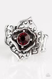 Glowing Gardens Red Ring - Angie's $5.00 Bling