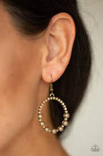 Load image into Gallery viewer, Glowing Grandeur Brass Earrings