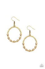 Load image into Gallery viewer, Glowing Grandeur Brass Earrings