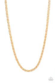 Go Down Fighting Gold Men's Necklace