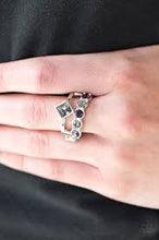 Load image into Gallery viewer, Gone with the Glitter Purple Skinny Band Ring