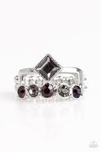 Load image into Gallery viewer, Gone with the Glitter Purple Skinny Band Ring