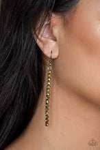 Load image into Gallery viewer, Grunge Meets Glamour Brass Earrings