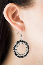 Load image into Gallery viewer, Grunge and Glitter White Earrings