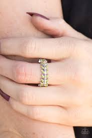 Harvest Haven Green Skinny Band Ring