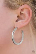 Load image into Gallery viewer, Haute Glam Silver Hoop Earrings