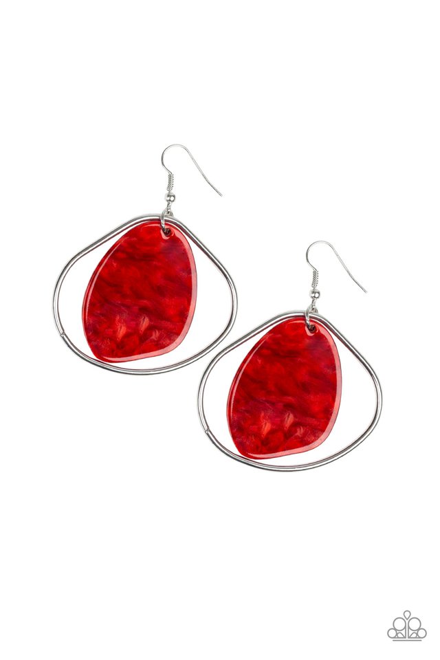 Haute Toddy Red Acrylic Earrings - Angie's $5.00 Bling