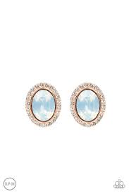 Have a Glow At It Gold Clip On Earrings
