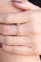 Load image into Gallery viewer, Heart Art- Rose Gold Skinny Band Ring