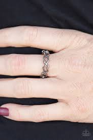 Heart Art Black Skinny Band Ring - Angie's $5.00 Bling