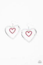 Load image into Gallery viewer, Heart Candy Couture Red Earrings