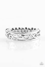 Heart Me Out Silver Skinny Band Ring